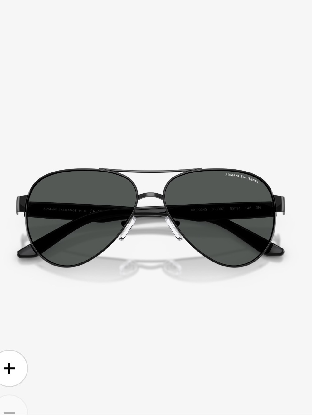 Armani Exchange sunglasses men pilot unisex authentic
